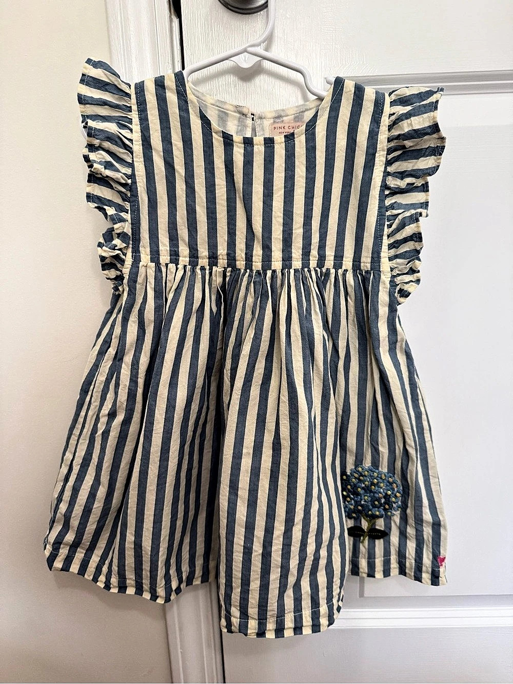 Pink Chicken Sarita Dress Girls Striped Size 3Y
